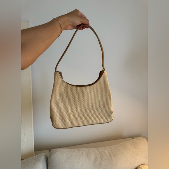 Nine West Accessories | Tan Faux Woven Straw or Wicker Handbag - Picture 8 of 8